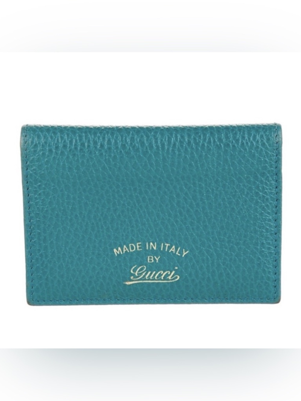 Gucci Teal Leather Card Holder
